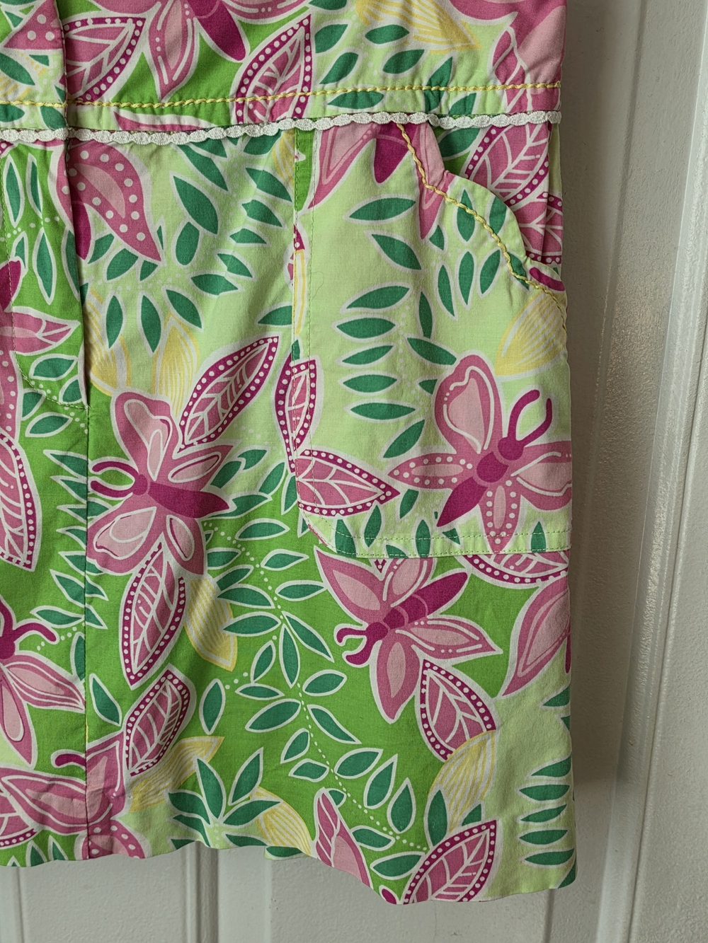 Vintage Lilly Pulitzer Summer Fling Butterfly Skort Womens 6 Pink Green Cotton - Picture 5 of 12